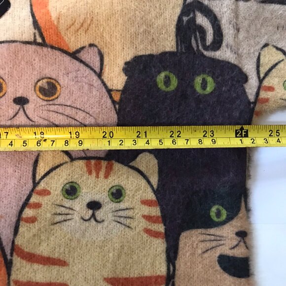 YESNO Women’s Cat Sweater Pullover Oversized Wool Blend Allover Size Medium - Picture 7 of 8